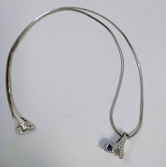 Tanzanite Pendant on Silver Necklace 18" Length - Picture 5 of 5